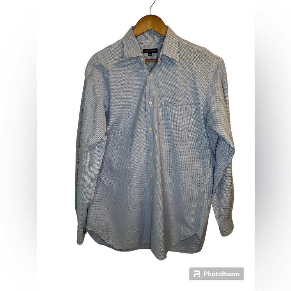 Robert Talbott Blue Plaid Luxury Dress Shirt 16-35 Long Sleeve